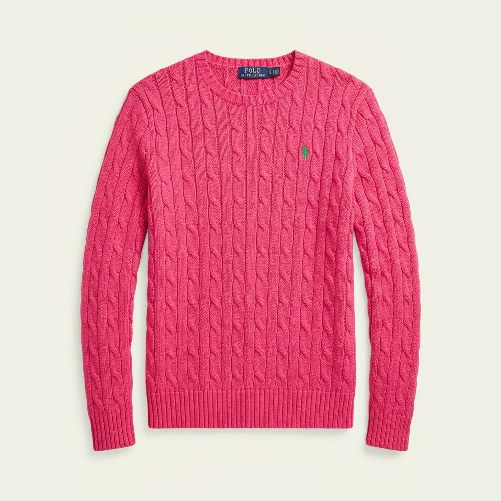 [50% 할인] POLO by RALPHLAUREN 우먼스 코튼 케이블 니트 / S 1