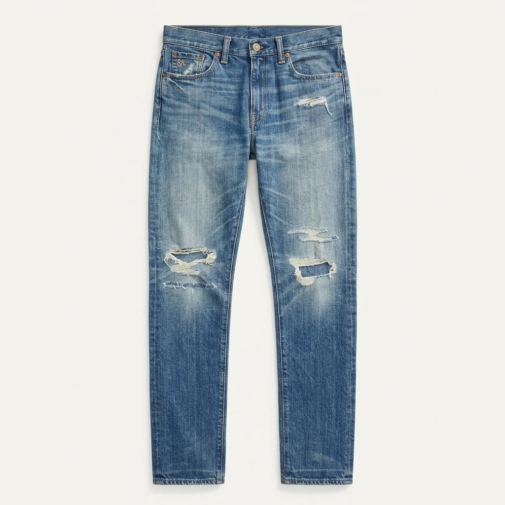 [50% 할인] RRL 더블 알엘 짚플라이 슬림 네로우 데님 팬츠 / 30X32 1