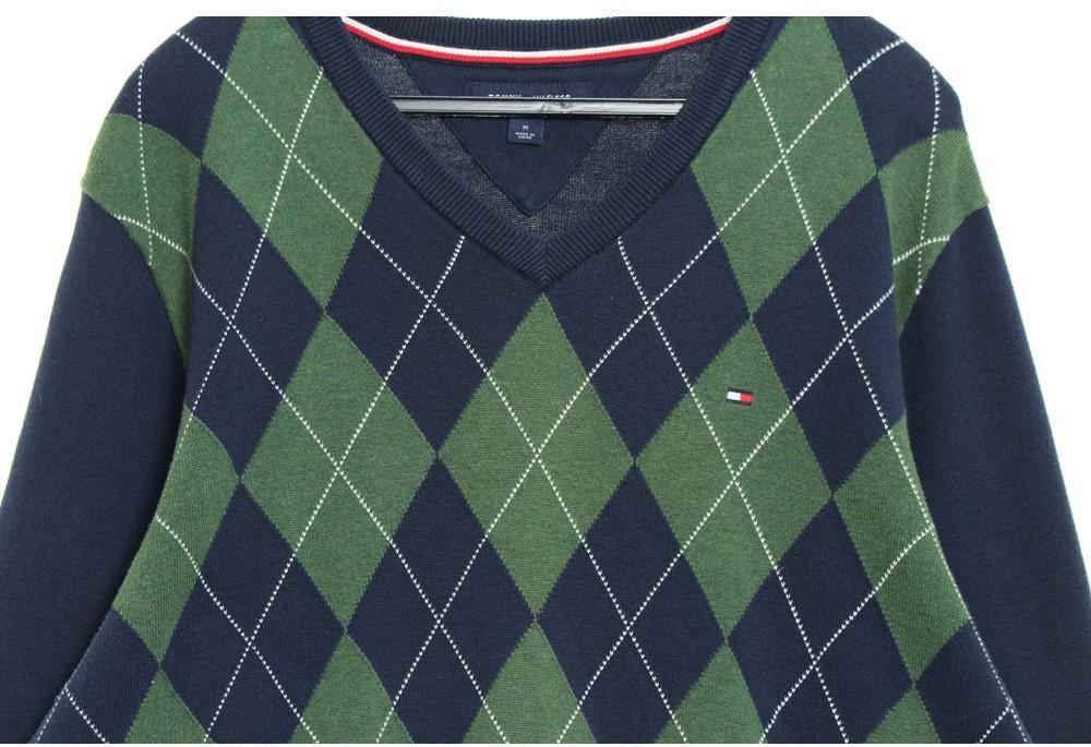 [50% 할인] TOMMY HILFIGER 아가일 니트 / M 3
