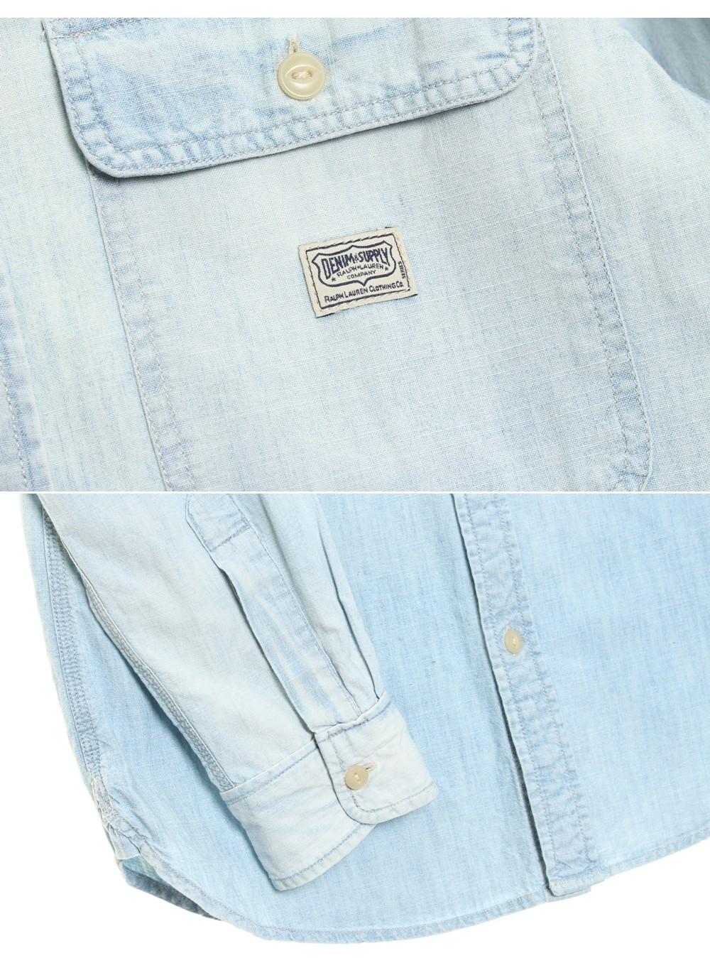 [50% 할인] DENIM&SUPPLY 데님앤서플라이 성조기 청남방 / S 4
