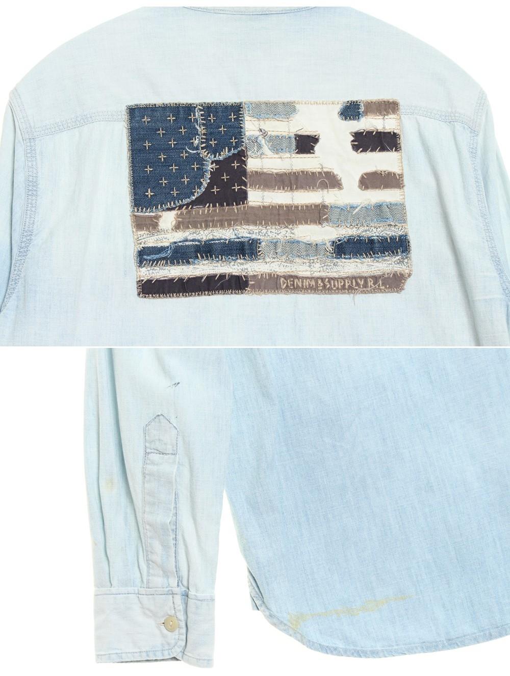 [50% 할인] DENIM&SUPPLY 데님앤서플라이 성조기 청남방 / S 6