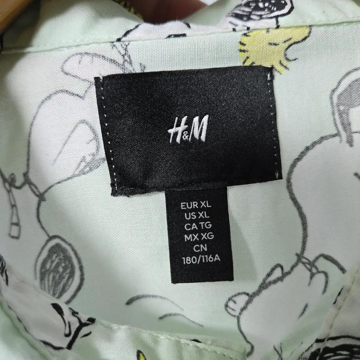 [H&M] 스누피 오버핏 반팔셔츠 4
