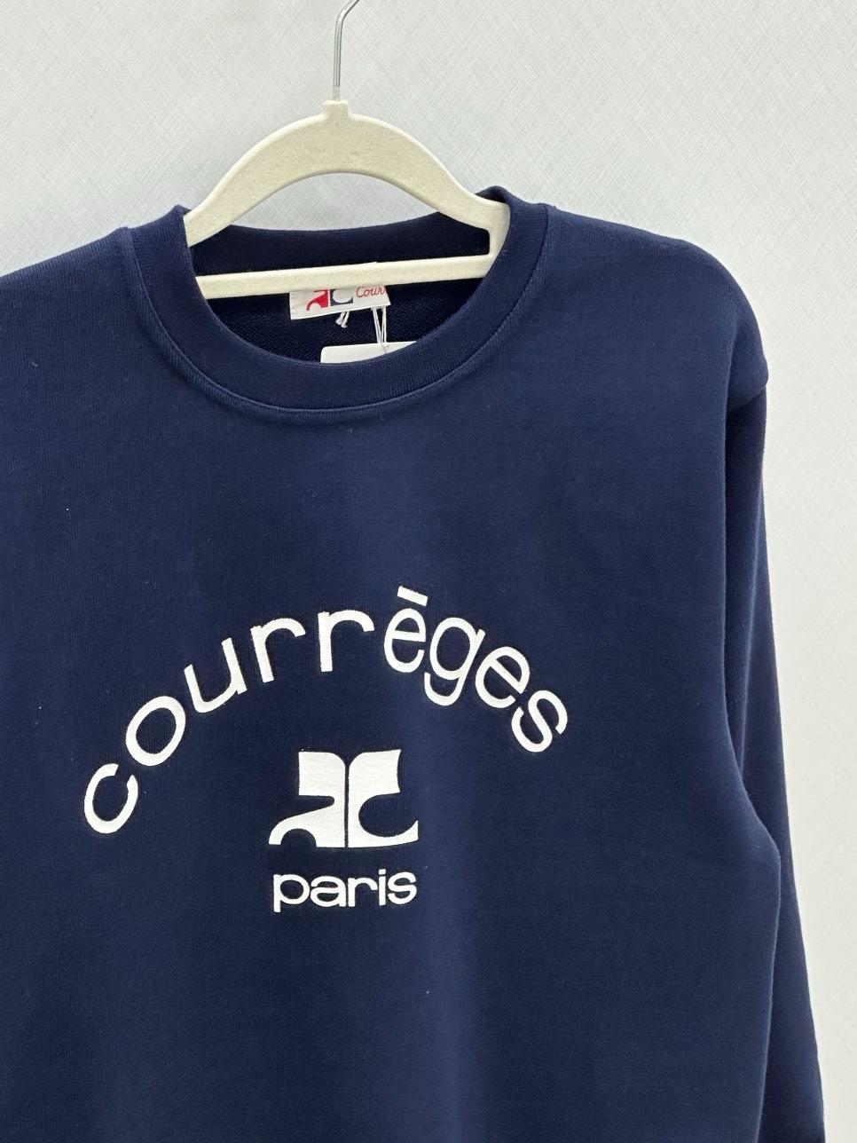 [새상품] courreges / 꾸레쥬 네이비 빅로고 맨투맨  3