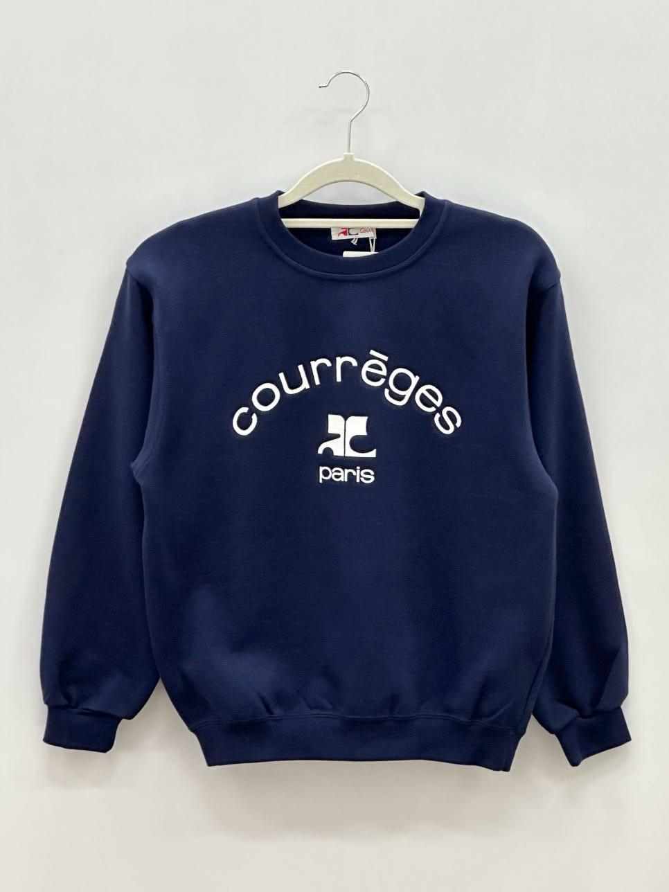 [새상품] courreges / 꾸레쥬 네이비 빅로고 맨투맨  2