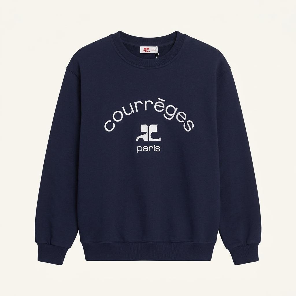 [새상품] courreges / 꾸레쥬 네이비 빅로고 맨투맨 