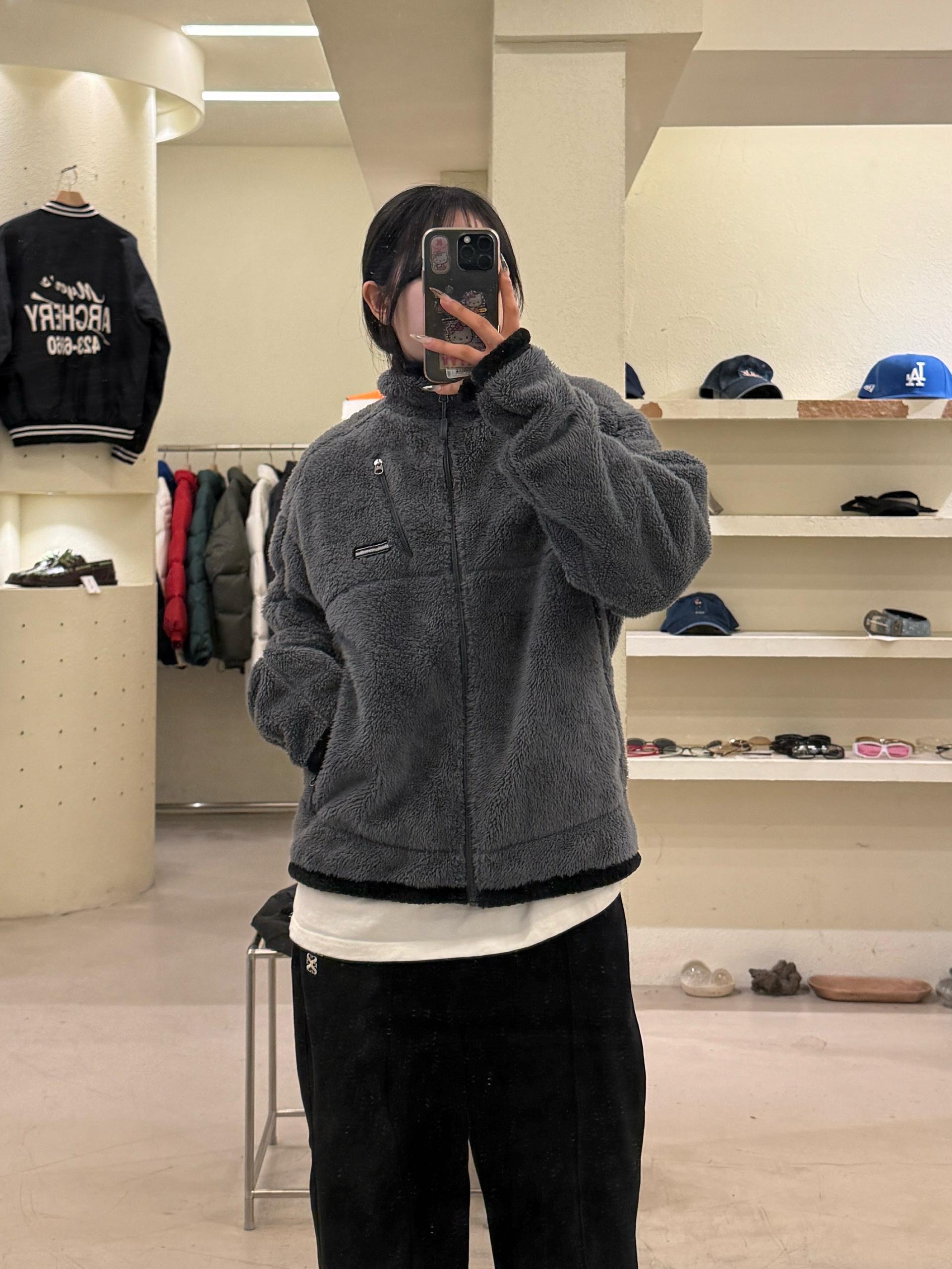 디스이즈네버댓 스몰로고 그레이 플리스 집업 U995 2