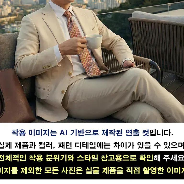 미쏘니 실크 믹스 기하 패턴 넥타이 9.4cm A+등급 A19741 5