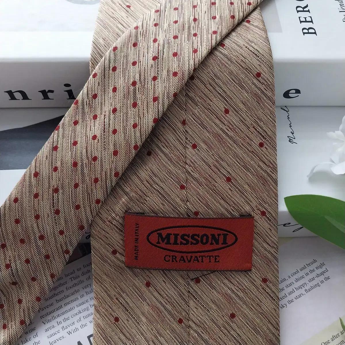 미쏘니 실크 브라운 도트 텍스처 넥타이 8.6cm A+등급 K1798 11