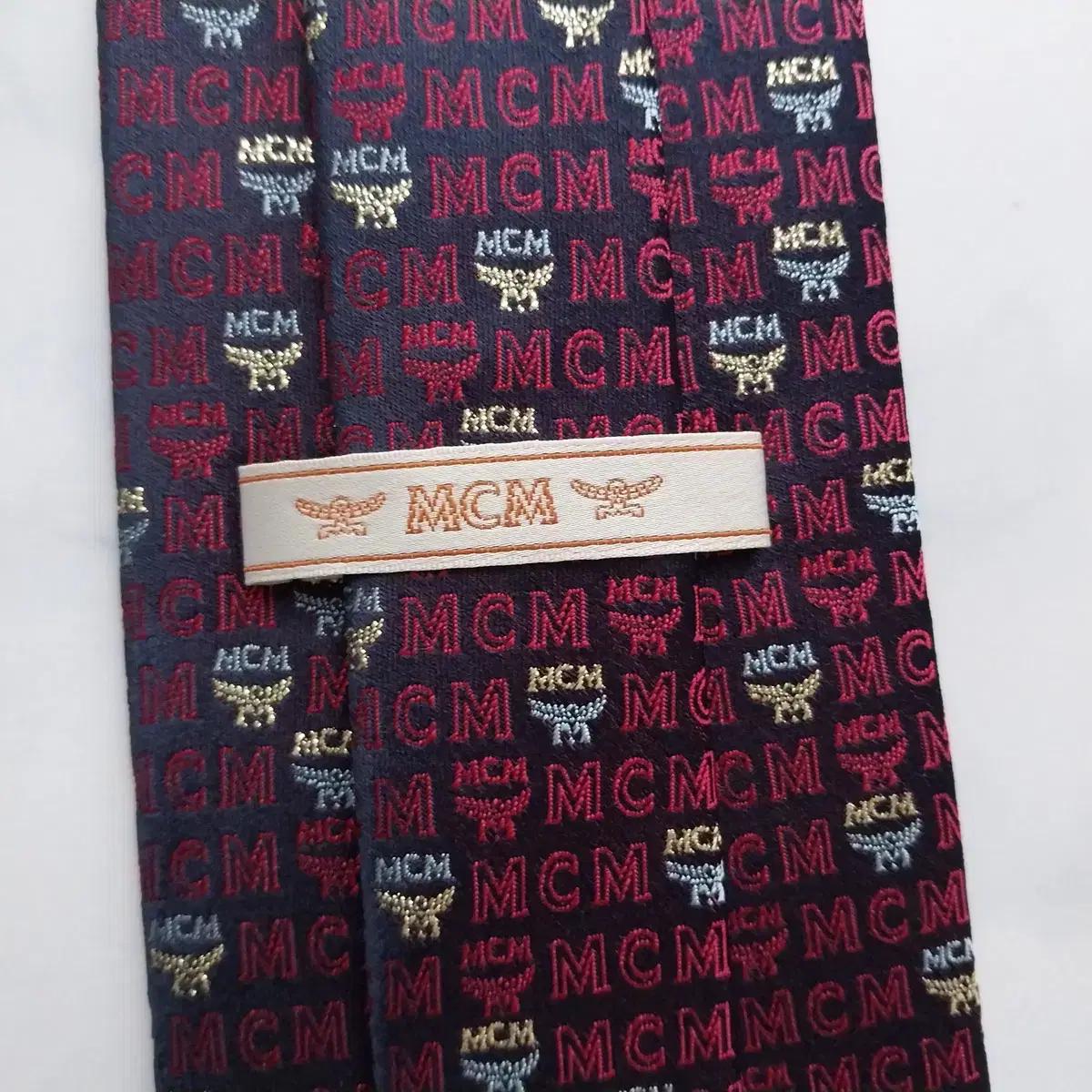 MCM 실크 퍼플 로고 올오버 넥타이 9.3cm A+등급 K1463 5