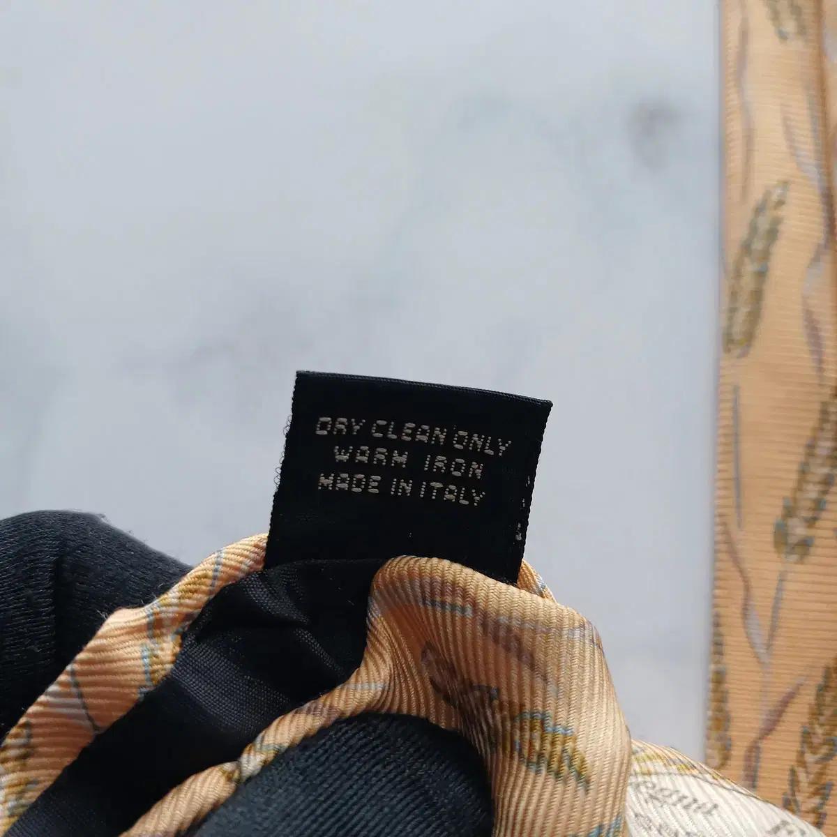에르메네질도 제냐 실크 베이지 넥타이 9.5cm A등급 A18541 5