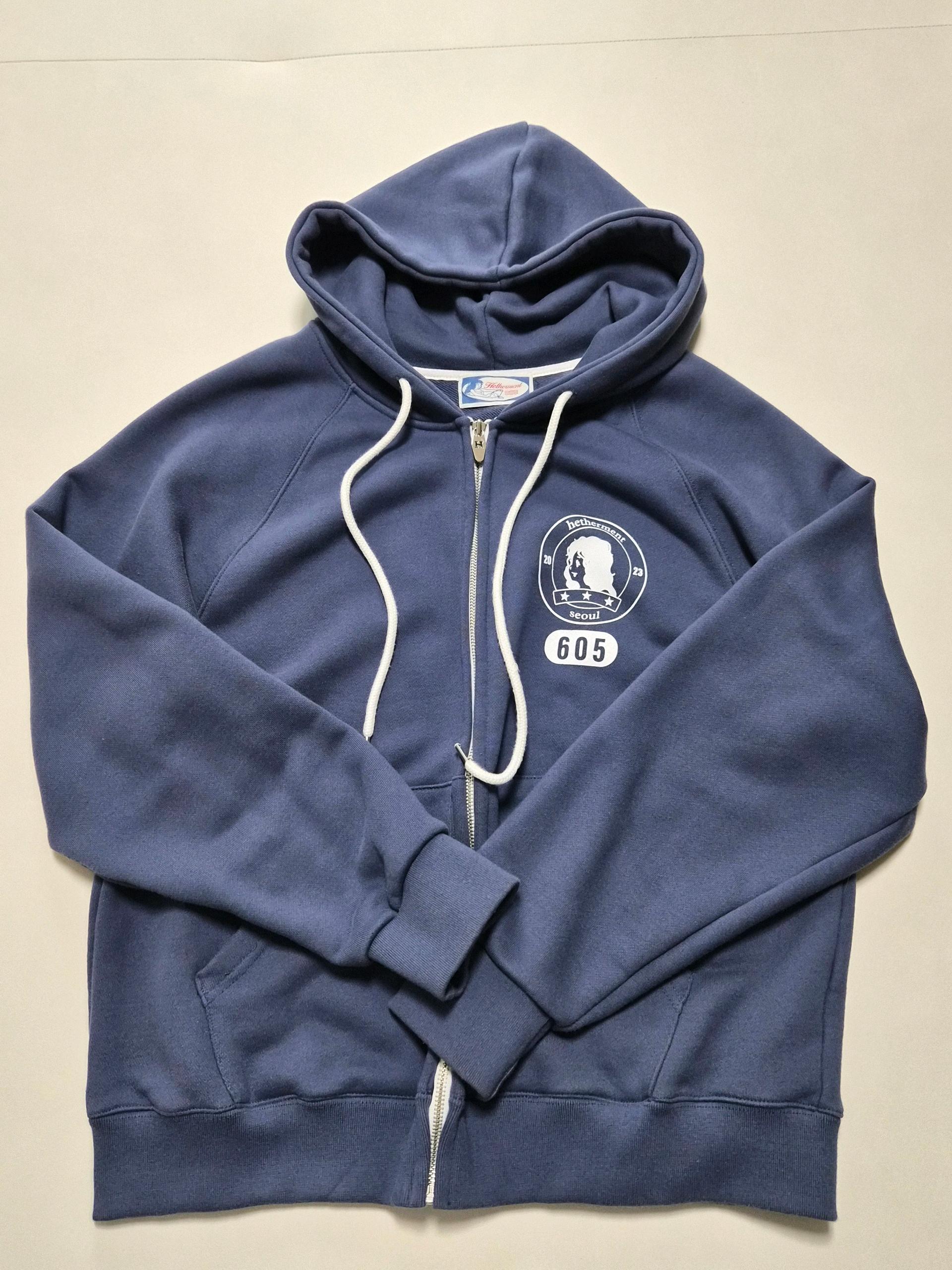 hether comfort hoodie (mid blue) 헤더컴포트후디 2