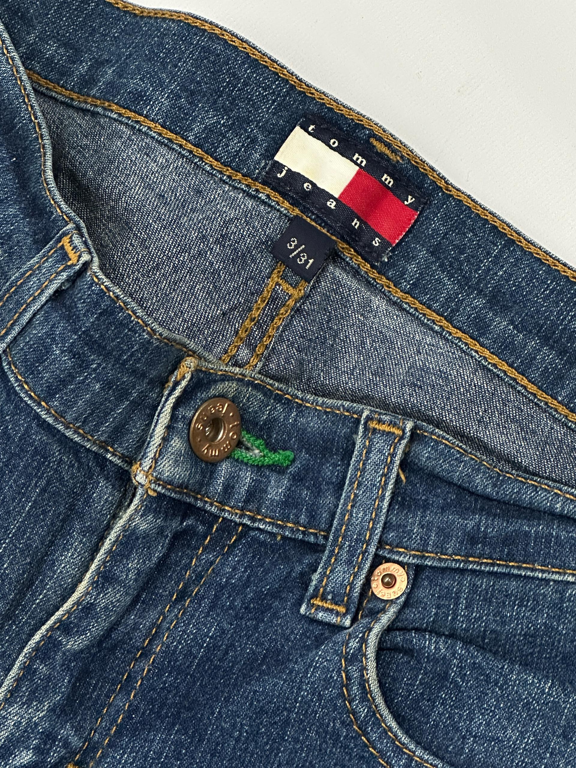 타미힐피거 TOMMY 중청 Y2K 로우라이즈 워싱 부츠컷 청바지  5