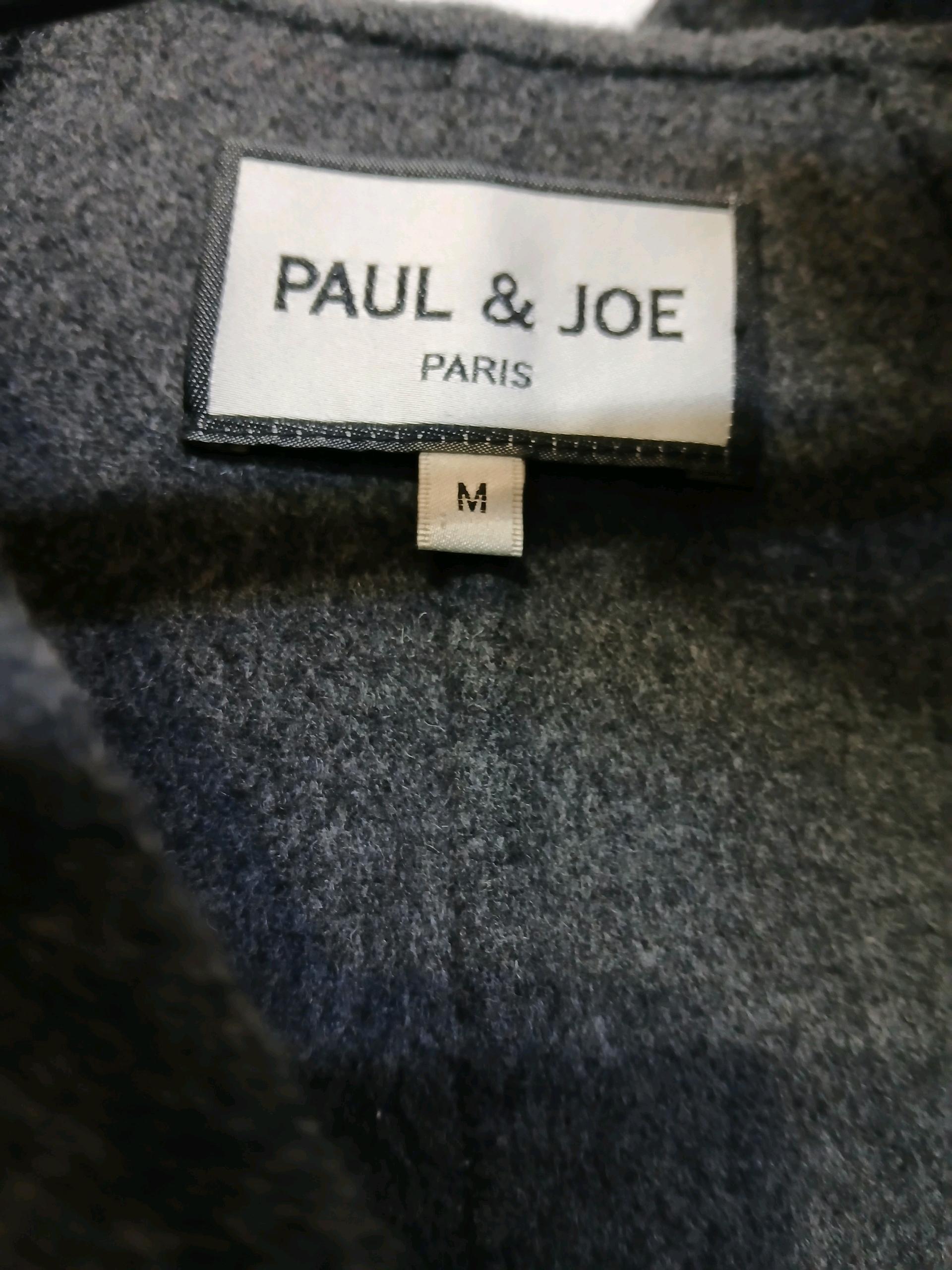 Paul & Joe 울캐시미어 후드체크 케이프 코트 M 66 5