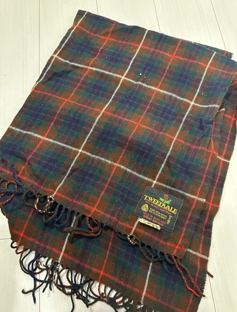메리노 램스울 숄 100% 스코틀랜드산 체크 숄 Made in Scotland 2