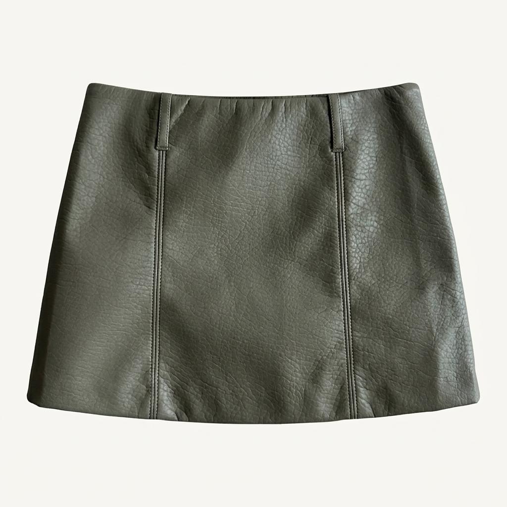 H&M 로우웨이스트 카키스커트 1
