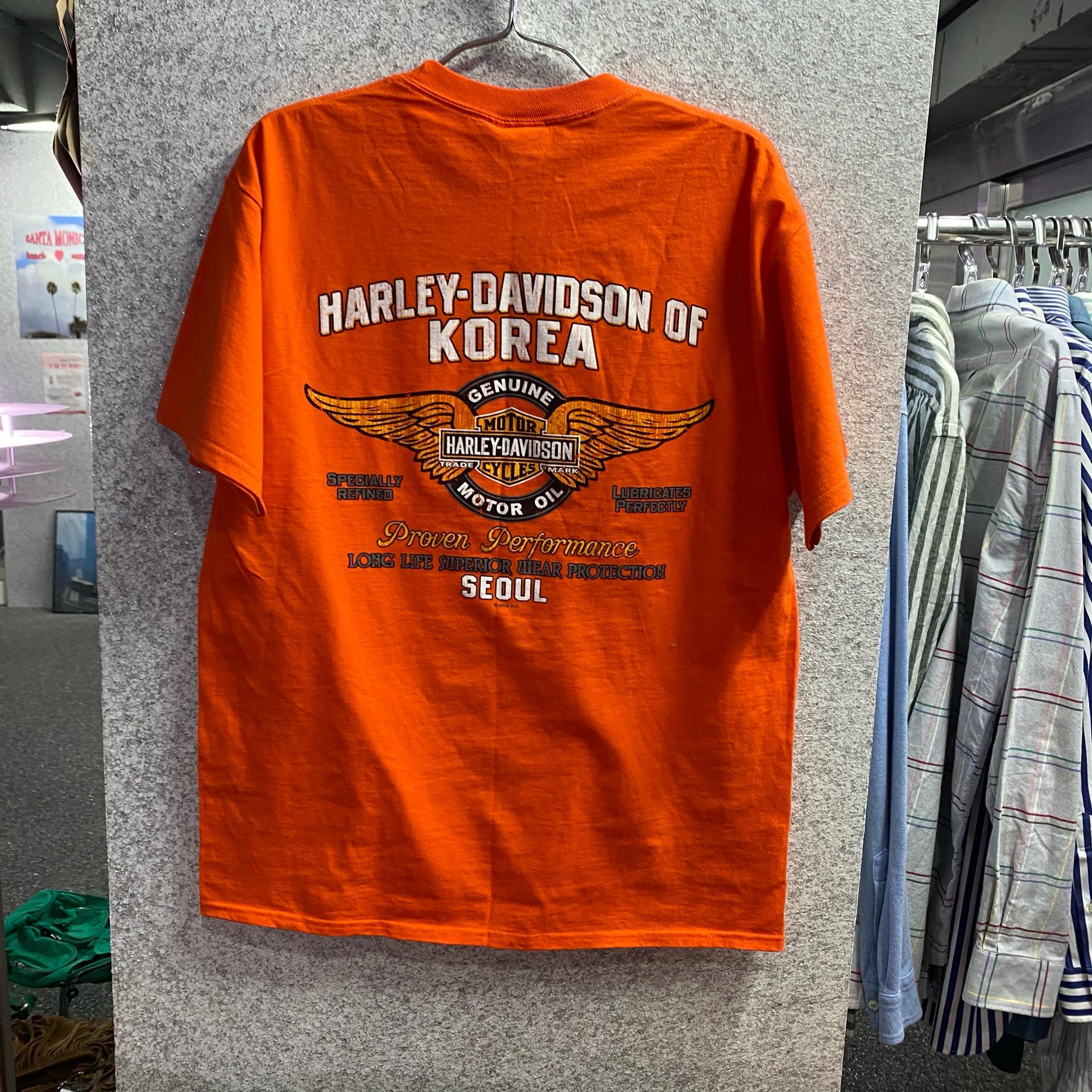 할리데이비슨 빅로고 오렌지 하프슬리브 B4308 5