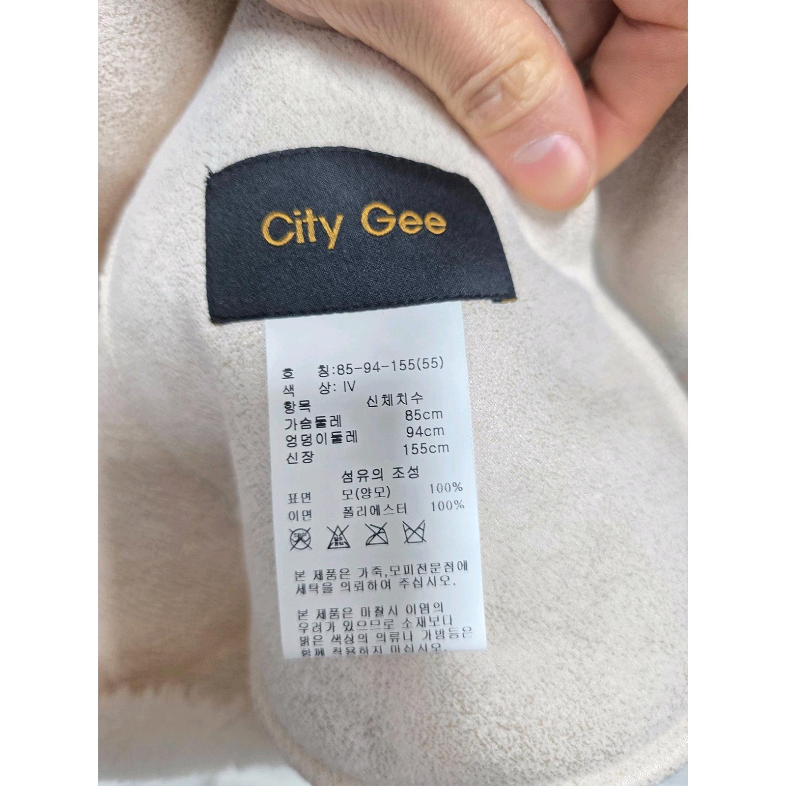 S 20s 시티지 CityGee 양100% 무스탕 조끼 베스트 C139 3