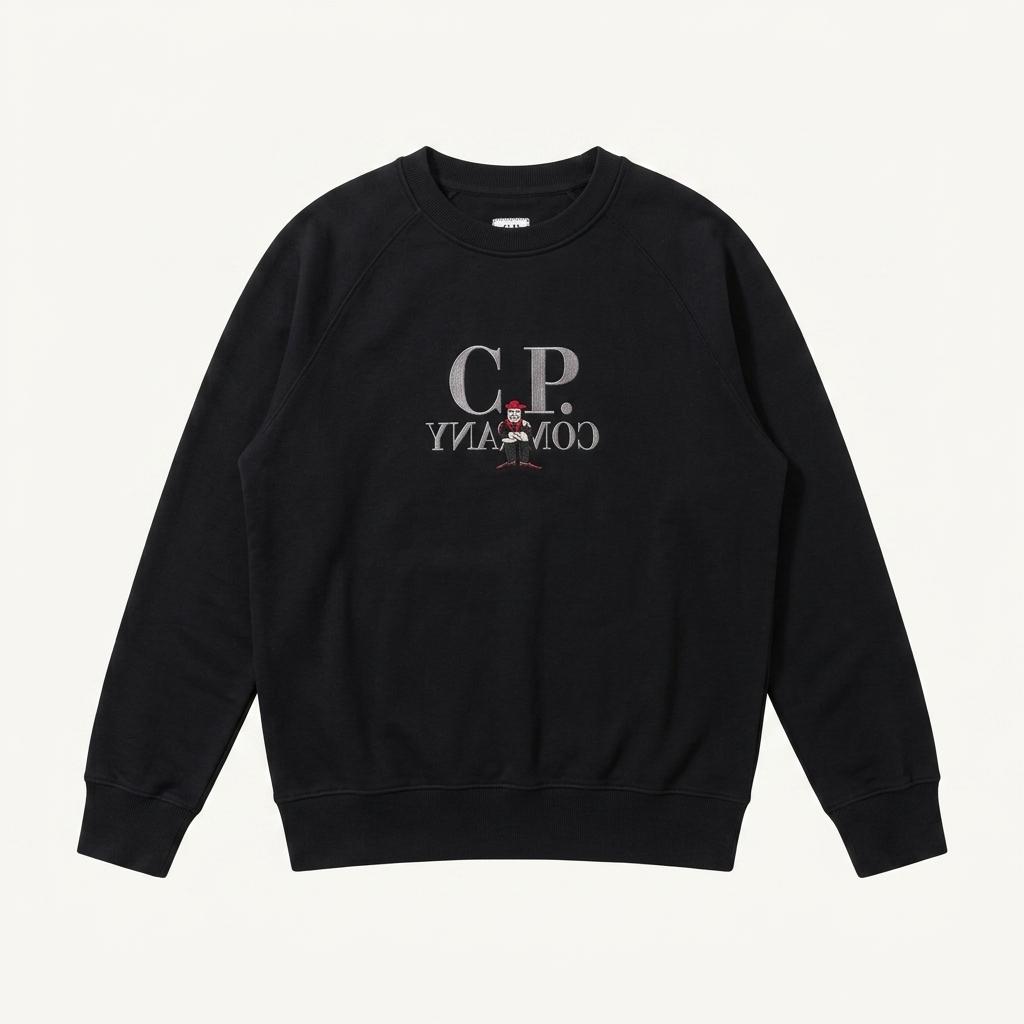 cp 컴퍼니 빅로고 블랙 스웻셔츠 B4321 1