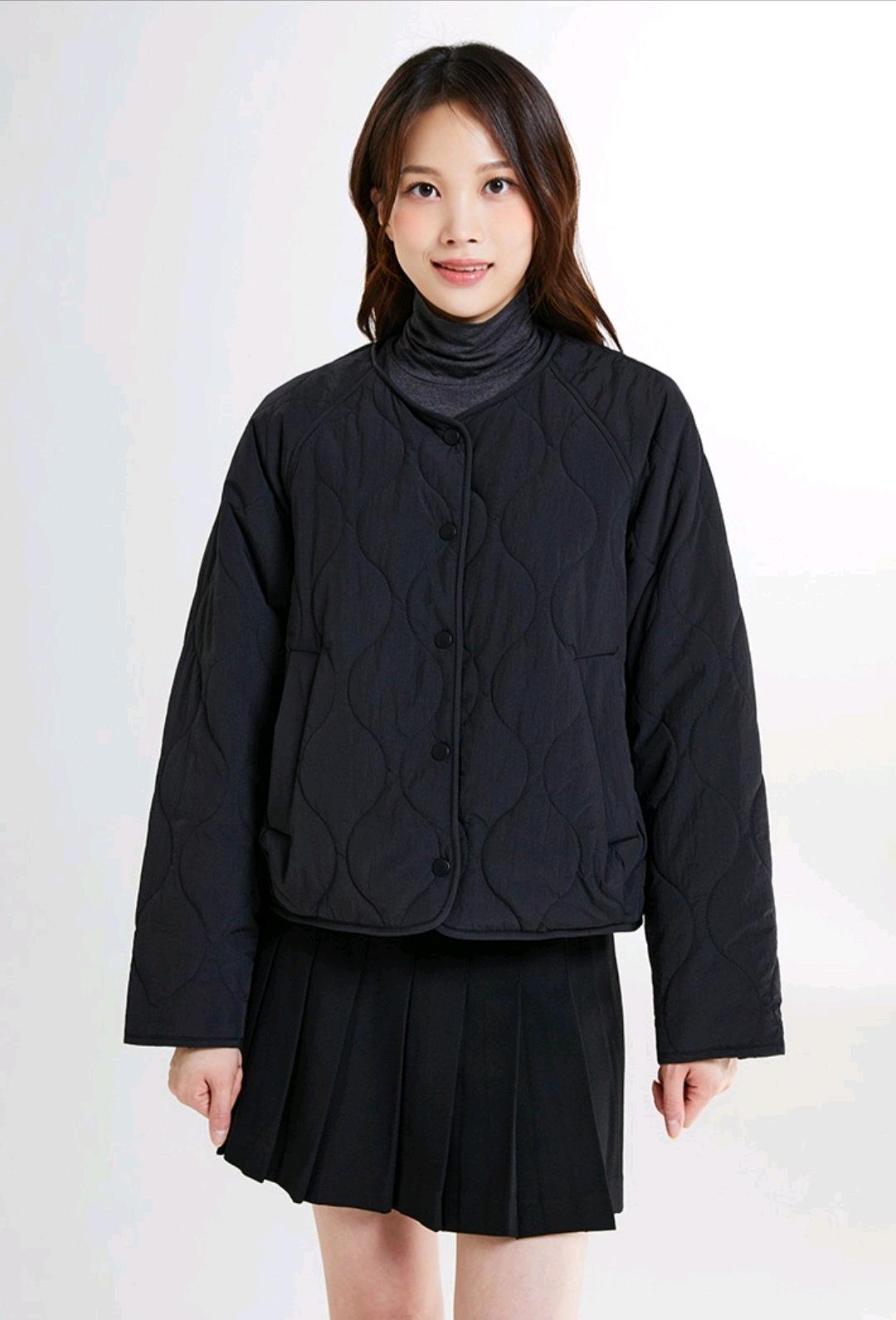 스파오 뽀글이 카라 탈착 경량 패딩 자켓 3