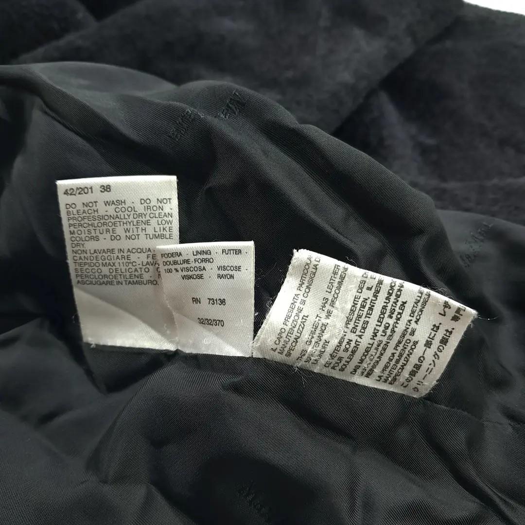 CN768 L 막스마라 00s 이태리판 알파카울 하이넥벨티드 블랙 코트 7