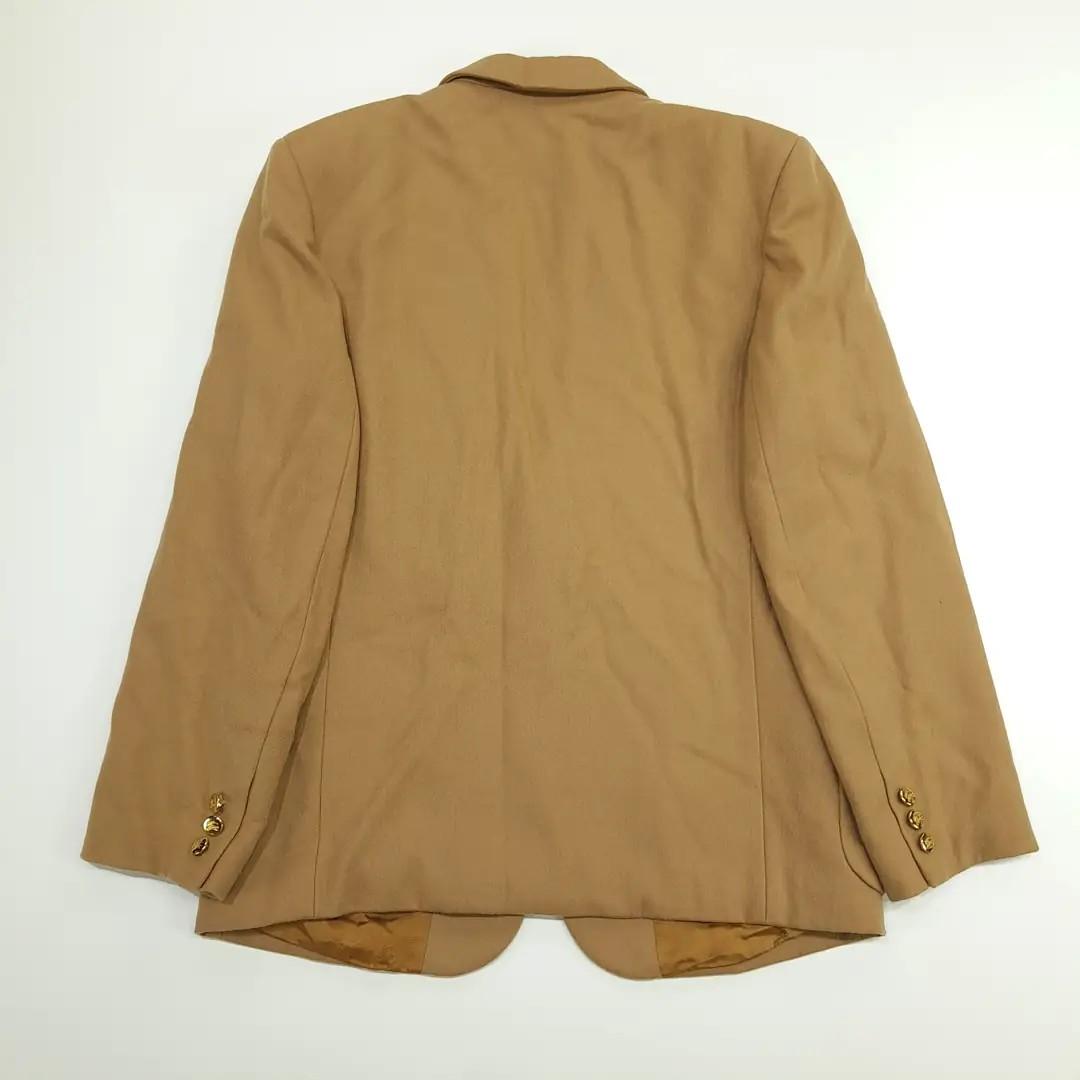 CN595 L 버버리 90s 영국판 울 금장크레스트 카멜 자켓 아우터 3