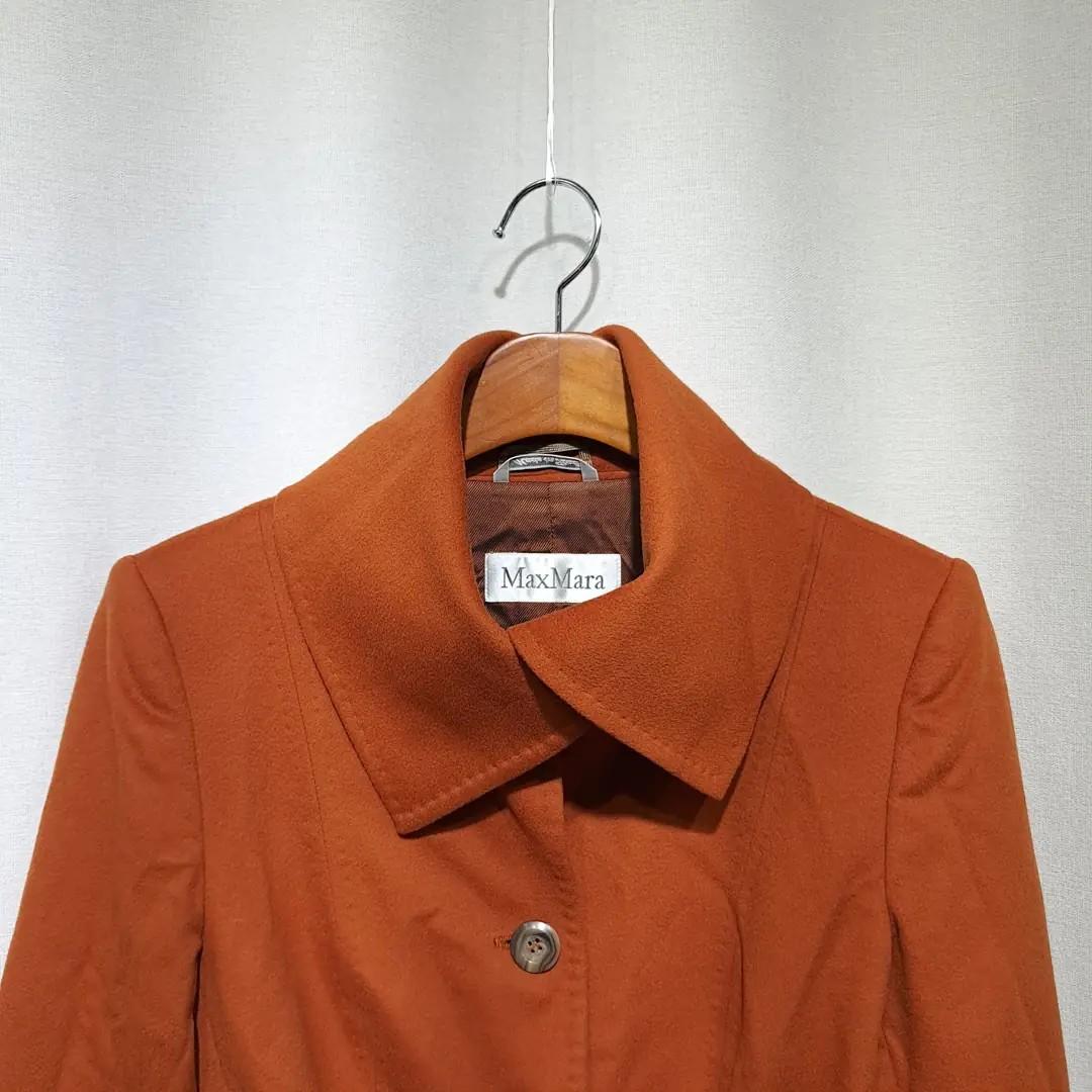 CN583 L 막스마라 90s 이태리판 울 벨티드 브릭오렌지 자켓 5
