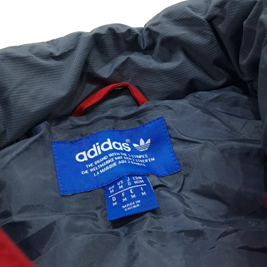 CN466 M 아디다스 00s 나일론 투톤 퀼팅 레드그레이 조끼 아우터 5