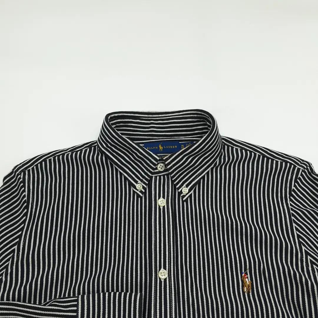 CN371 XL 폴로 코튼 스트라이프 네이비화이트 셔츠 남방 4