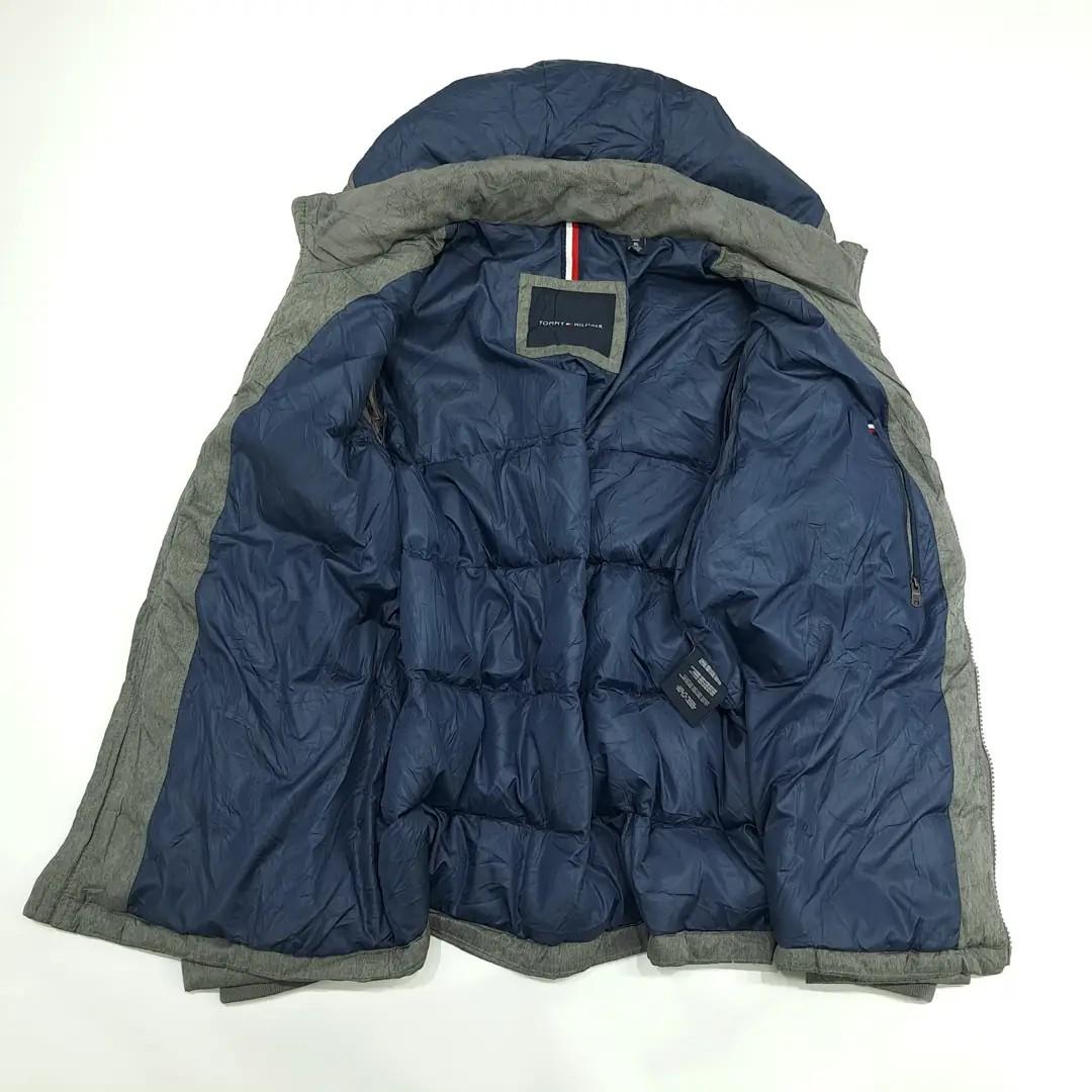 CN341 XL 타미힐피거 폴리 후드 퀼팅 멜란지그레이 자켓 7