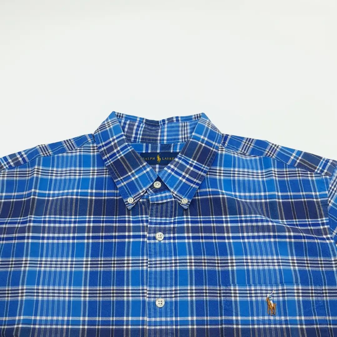 Cp069 2XL 폴로 코튼 멀티포니 체크 반팔 셔츠 남방 3