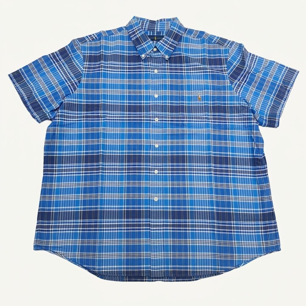 Cp069 2XL 폴로 코튼 멀티포니 체크 반팔 셔츠 남방 1