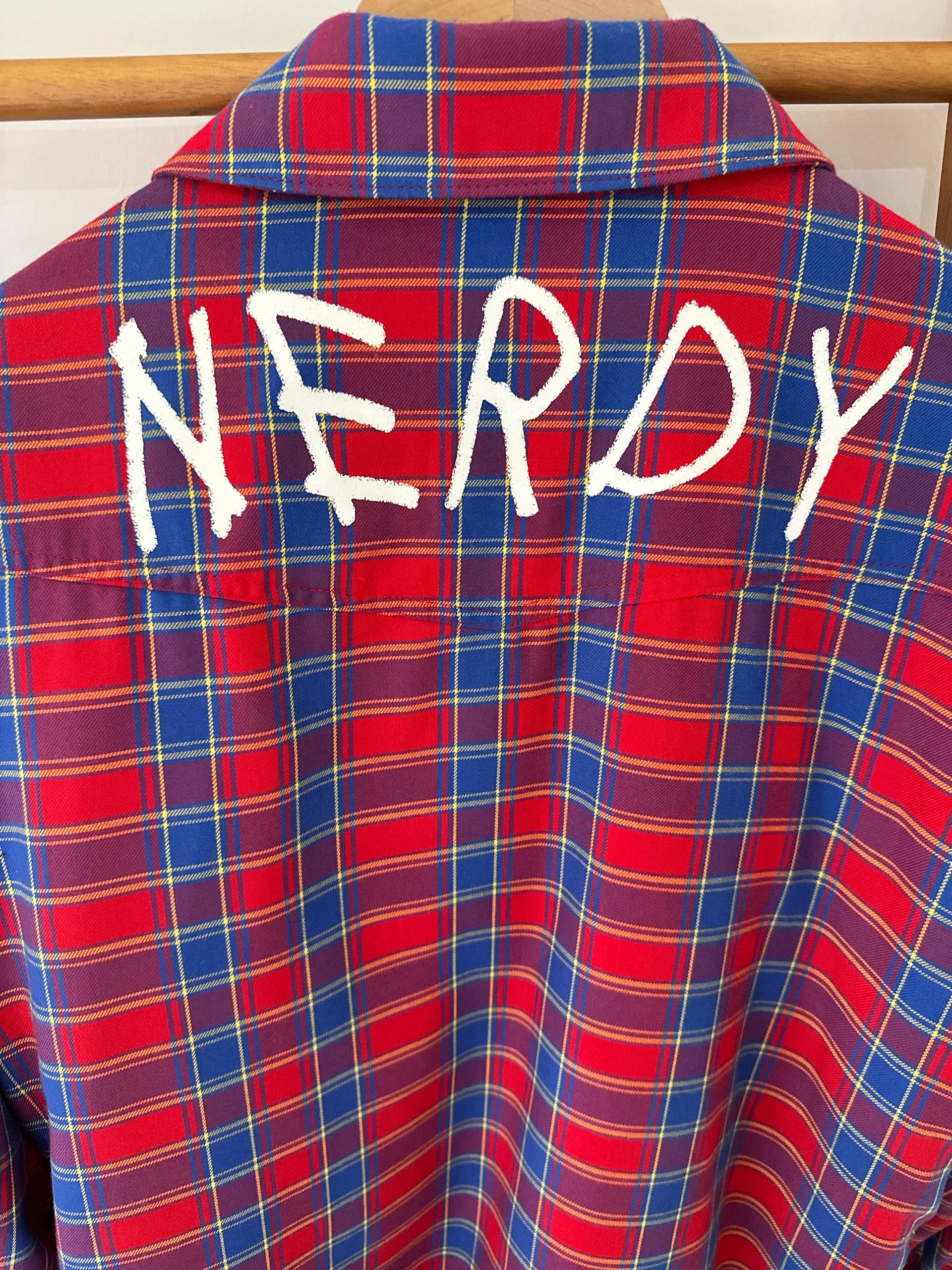 NERDY 널디 레드/블루 체크 패딩셔츠(사이즈S) 7