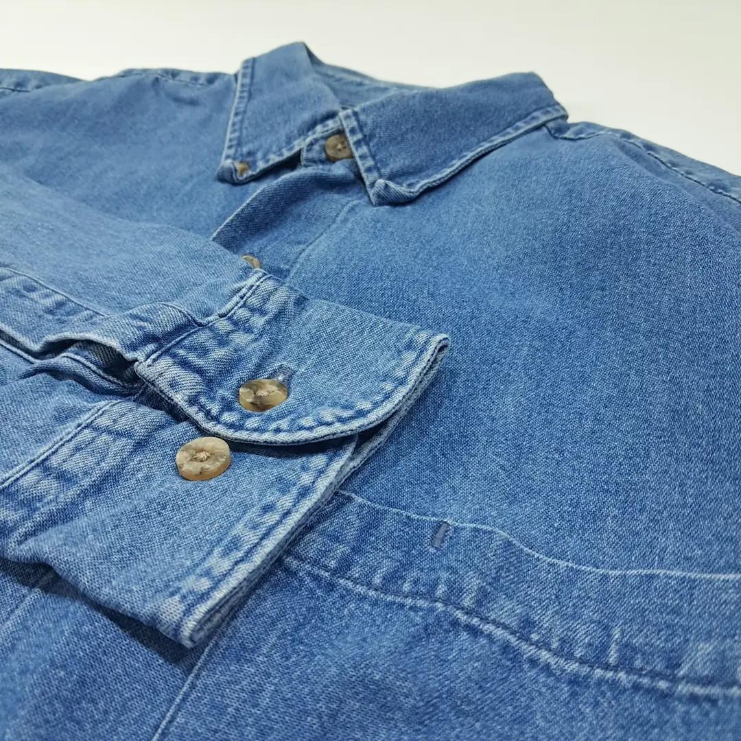 CL511 M 디키즈 90s 멕시코판 코튼 버튼다운 중청 데님셔츠 남방 8