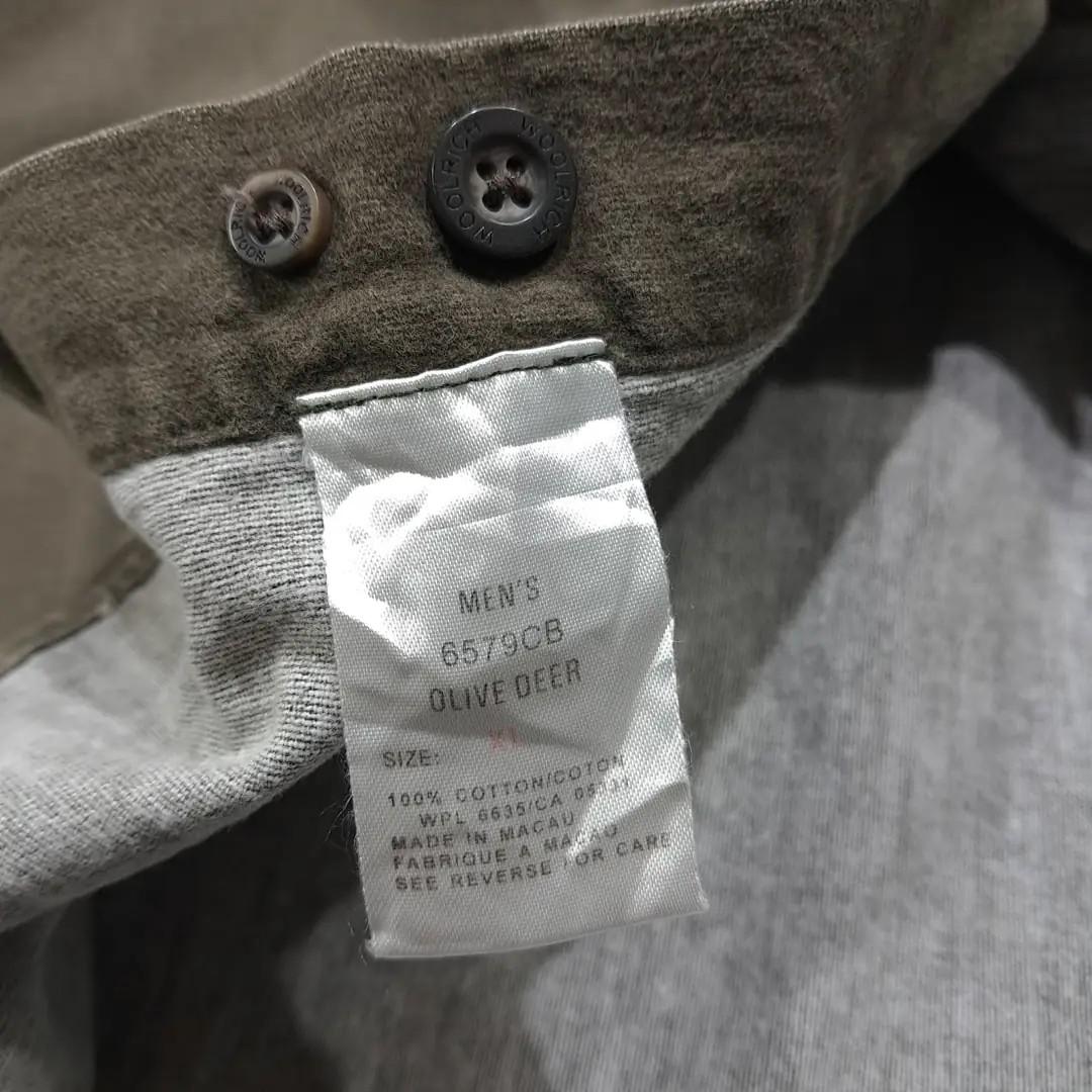 CL498 XL 울리치 90s 마카오판 코튼 사슴그래픽 올리브 셔츠 8