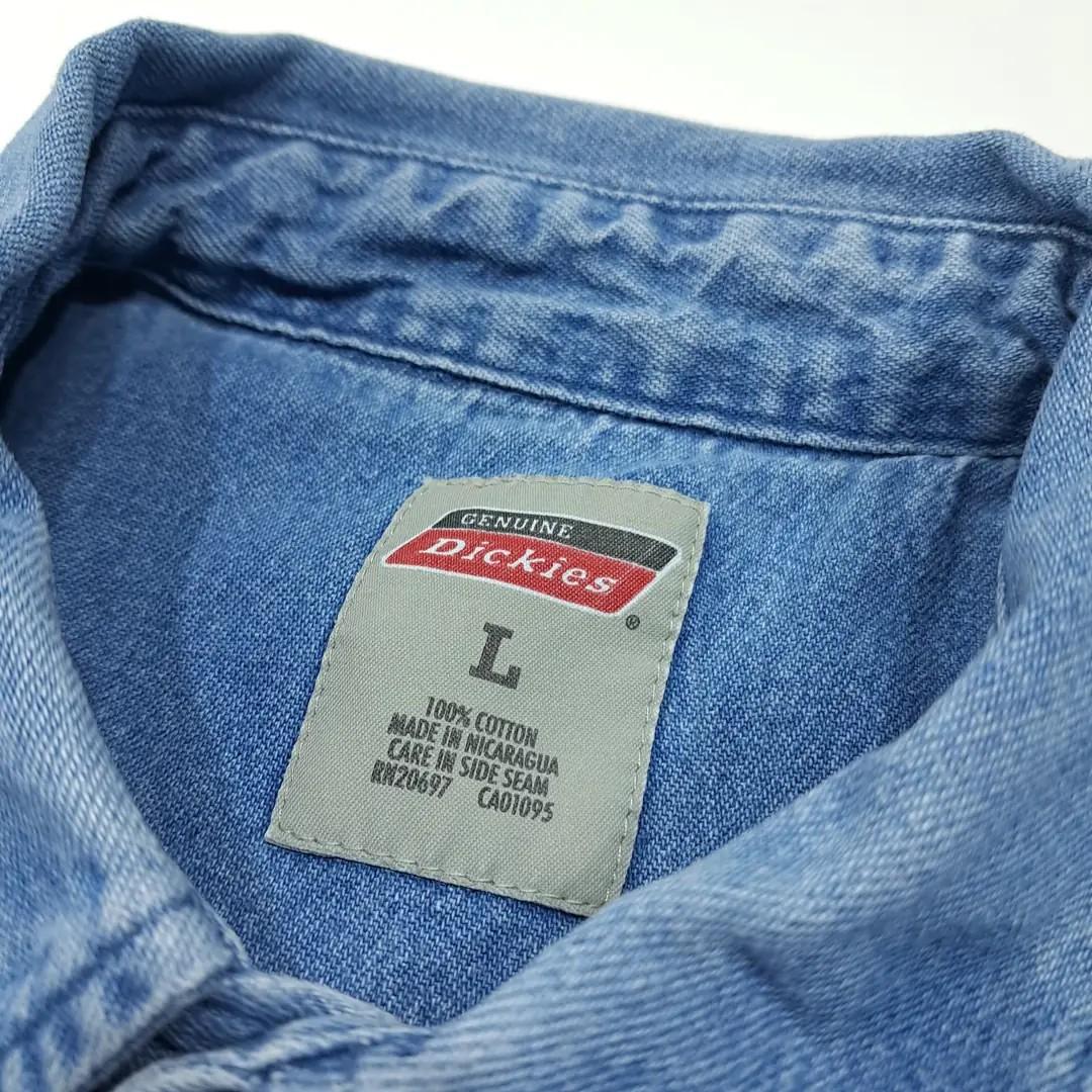 CL452 L 디키즈 코튼 버튼다운 라이트블루 데님셔츠 남방 4
