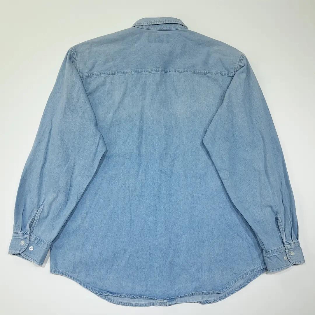 CL391 XL 할리데이비슨 00s 홍콩판 코튼 로고자수 데님셔츠 7