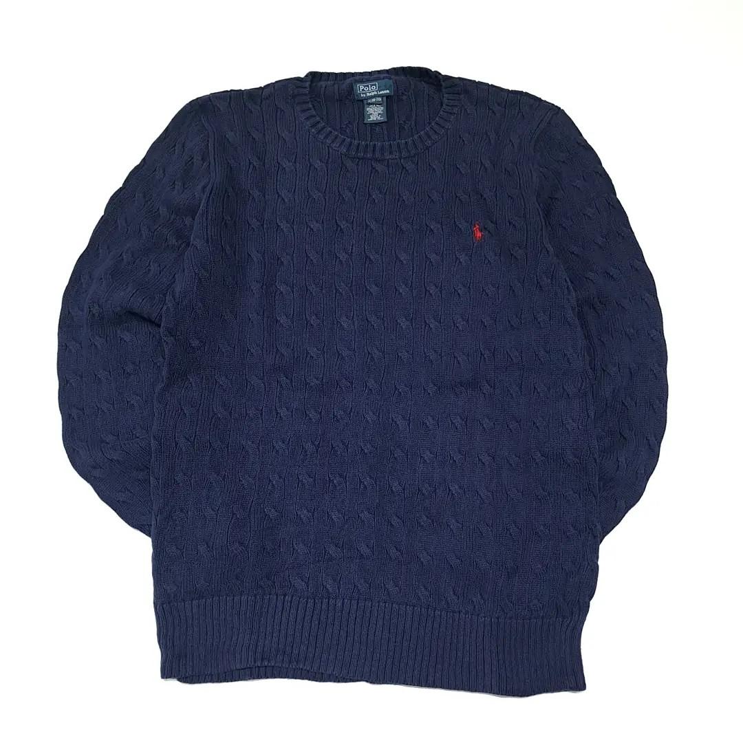 CL383 XL 폴로 00s 코튼 케이블 네이비 니트 스웨터 2