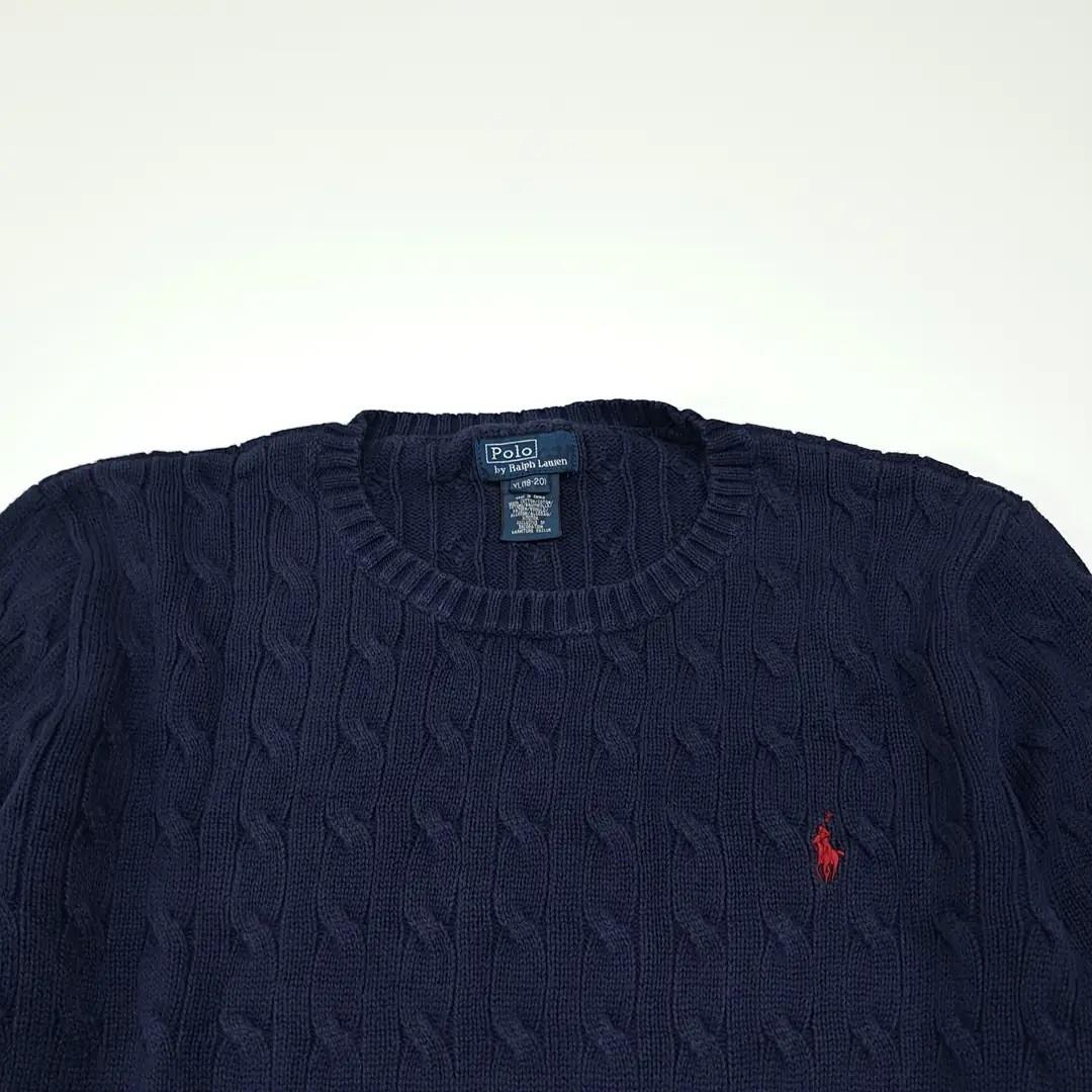 CL383 XL 폴로 00s 코튼 케이블 네이비 니트 스웨터 3