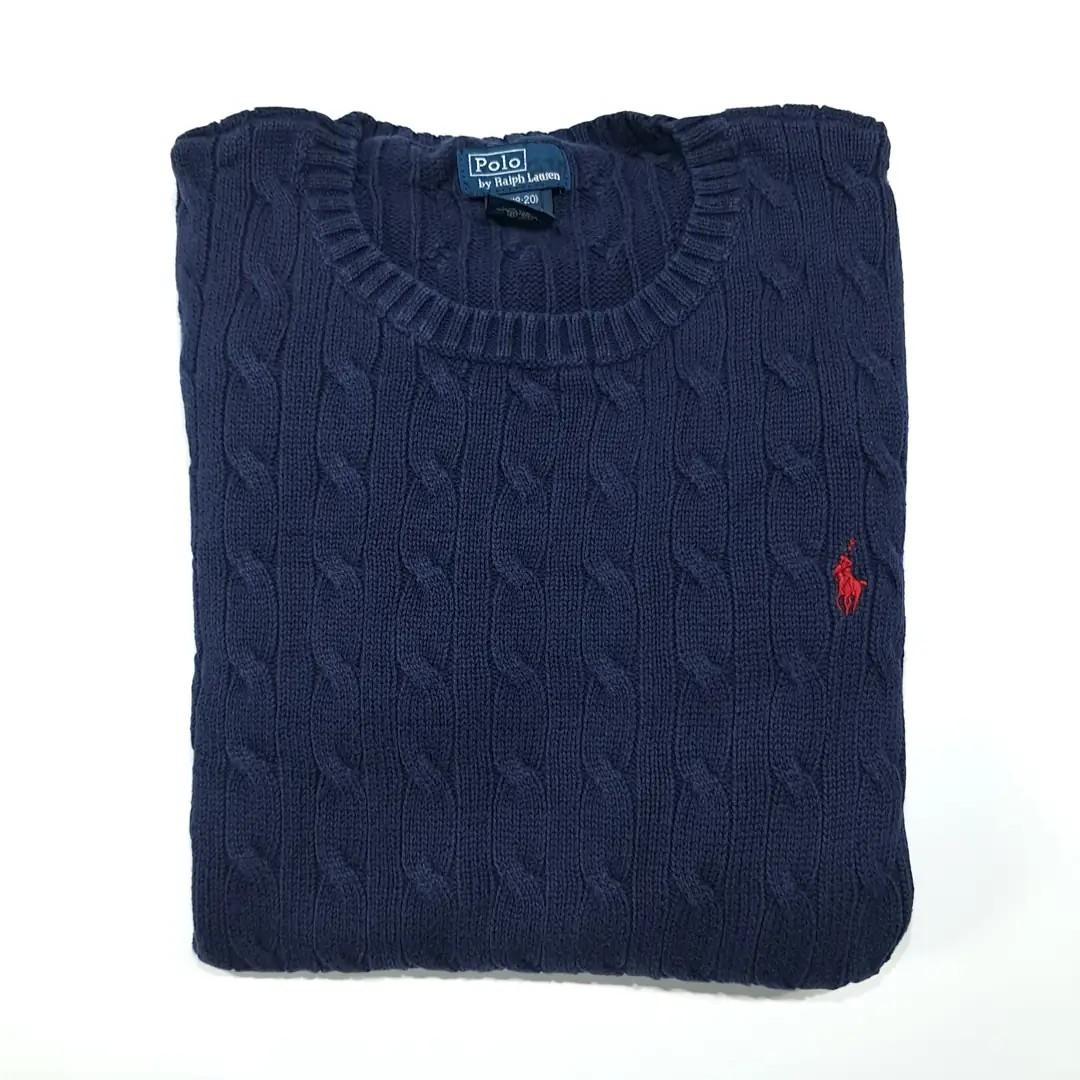 CL383 XL 폴로 00s 코튼 케이블 네이비 니트 스웨터 8