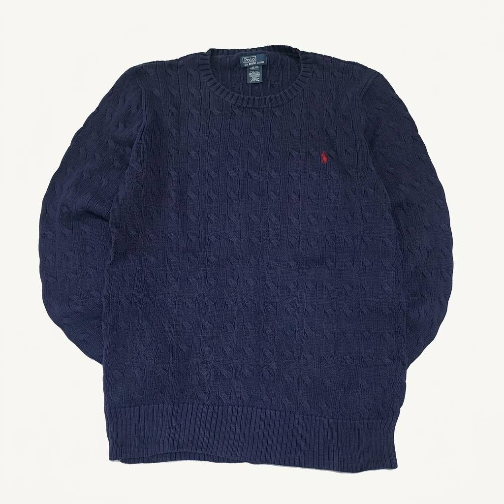 CL383 XL 폴로 00s 코튼 케이블 네이비 니트 스웨터 1