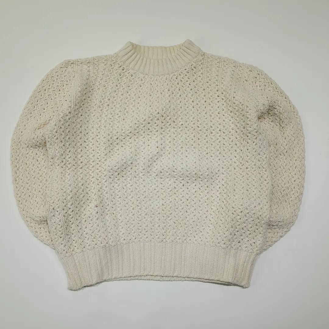 CL357 XL 엘엘빈 90s 허니콤 모크넥 아이보리 니트 스웨터 2