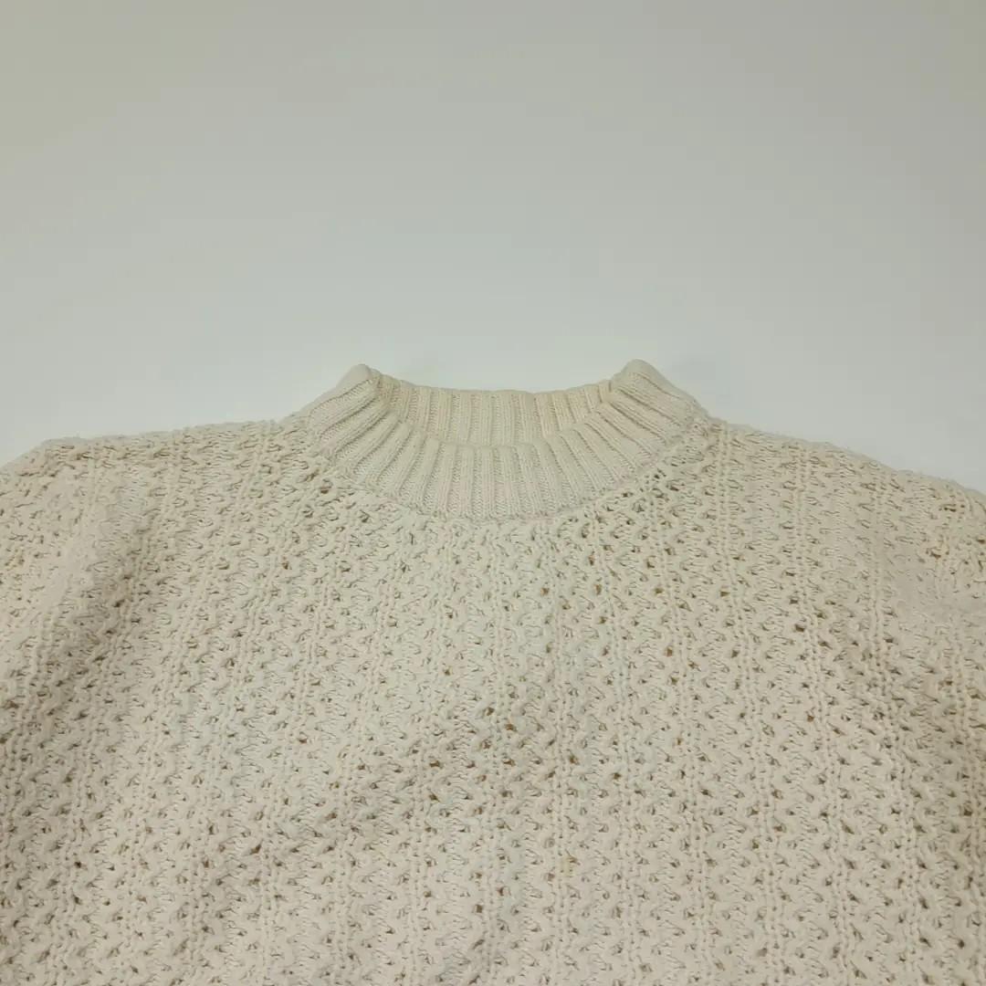 CL357 XL 엘엘빈 90s 허니콤 모크넥 아이보리 니트 스웨터 3