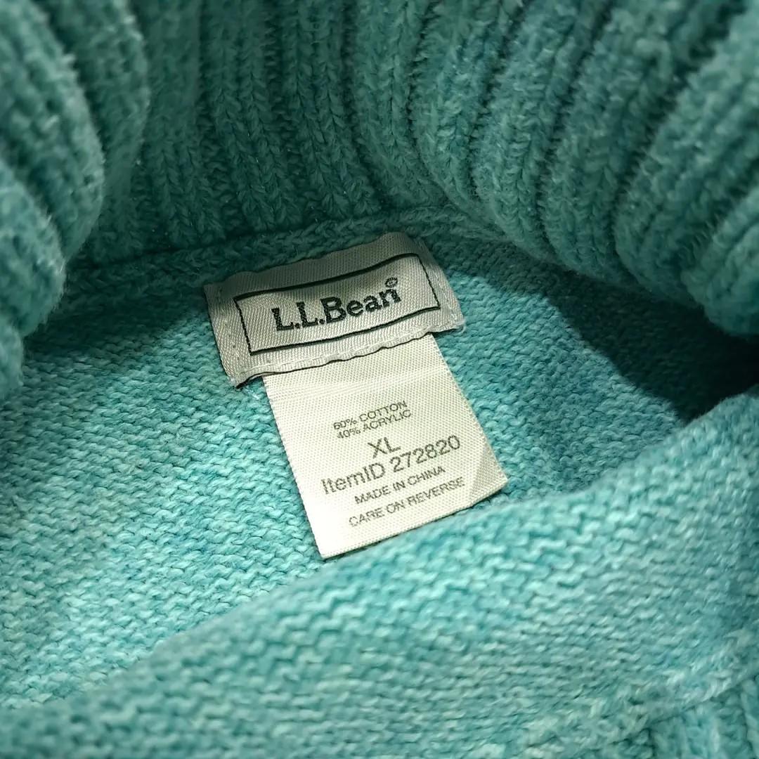 CL352 XL 엘엘빈 00s 터틀넥 민트그린 니트 스웨터 5