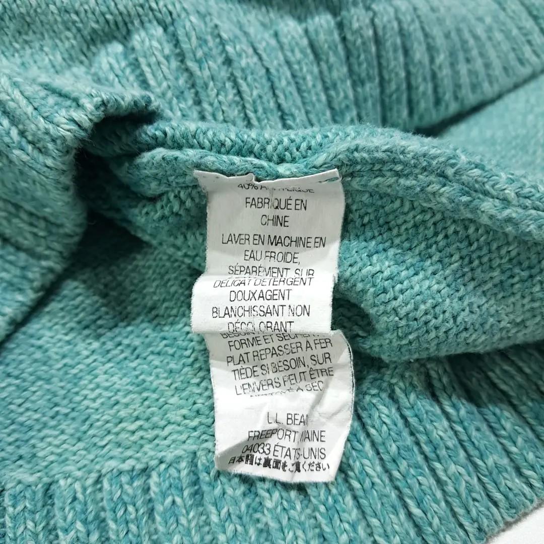 CL352 XL 엘엘빈 00s 터틀넥 민트그린 니트 스웨터 6