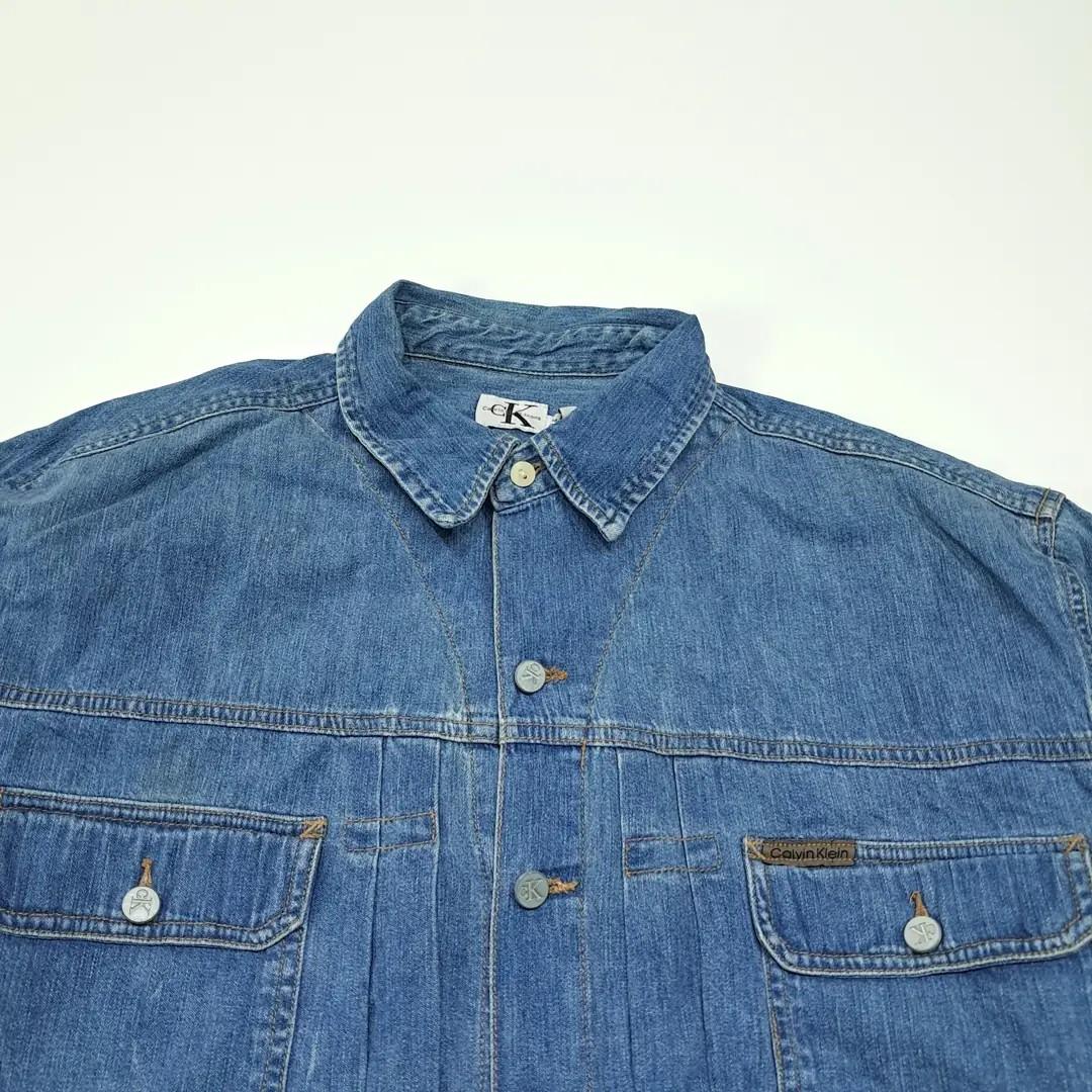 CL339 XL 캘빈클라인 90s 홍콩판 데님 미디엄블루 셔츠 남방 3
