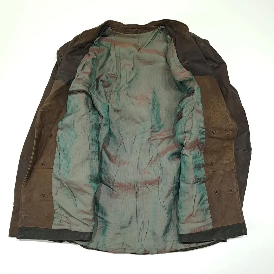 CL334 XL 80s 서독판 가죽 패치워크자수 브라운 자켓 아우터 4