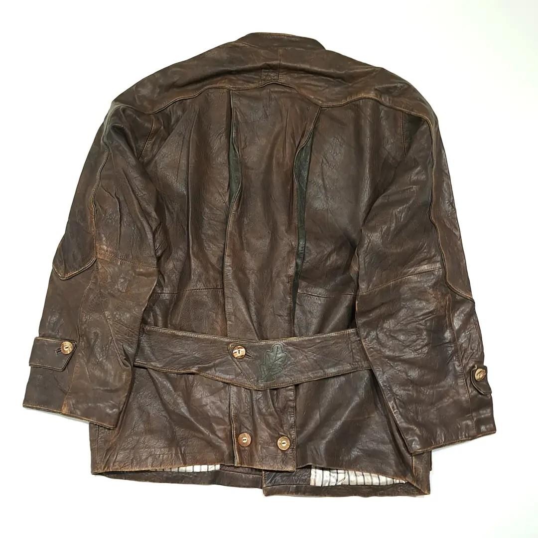 CL336 XL 아그반트폼피터 80s 독일판 가죽 오크잎 다크브라운 자켓 아우터 9