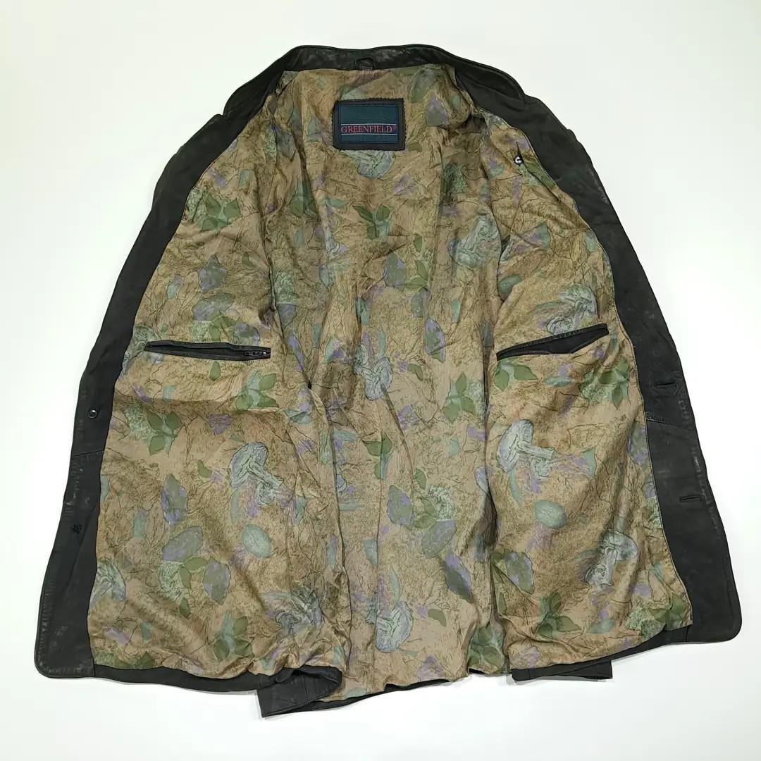 CL331 3XL 그린필드 80s 유럽판 가죽 자수 다크그린 자켓 아우터 5