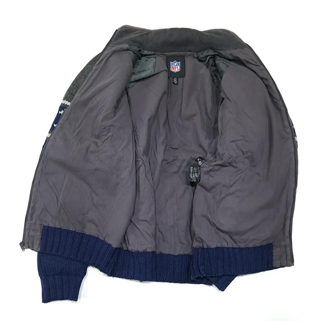 CL318 L NFL 00s 울 페어아일 차콜 니트 자켓 아우터 5