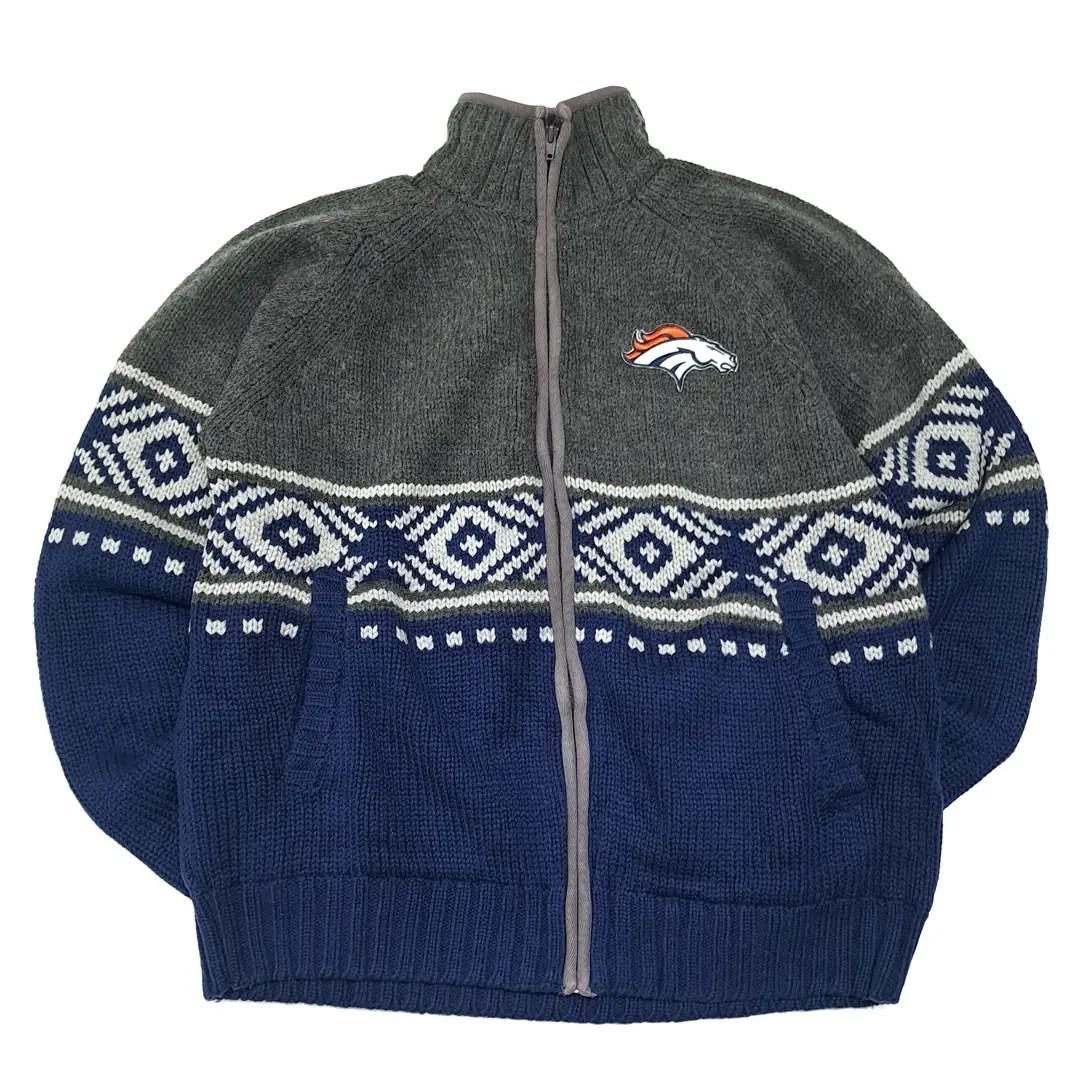 CL318 L NFL 00s 울 페어아일 차콜 니트 자켓 아우터 2